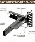 Adjustable Headboard Brackets, made of carbon steel, universal mounting kit for stable and quiet setup, Built Tough Headboard Brackets For Metal Bed Frames Universal Adjustable Footboard Mounting Kit With Complete Hardware Twin Full Queen King Two Pack Black No Sweat Setup.