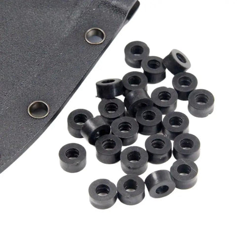 24 Pcs 5Mm Thick Black Nylon Round Spacer Washers For DIY Projects Bumpers And Hardware Spare Parts Kit Flat Durable Spacers For Automotive Motorcycle And Home Repairs black nylon round spacer washers