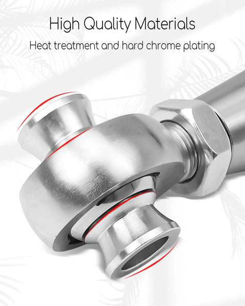 Three Quarters To Five Eighths High Misalignment Spacer For Rod Ends With Standard Ball Width Ideal Upgrade For Off Road Or Street Vehicles Providing Flexible Strong Linkage Between Differing Diameters chrome plated spacer set