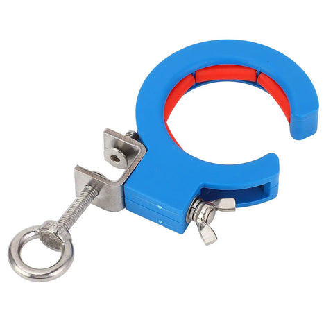 65mm Cable Tray Roller With Opening Cable Guide And Adjustable Nylon Clamp For Inside And Outside Setup, Smooth Wire Guidance For Easy Pulling And No Fuss Installations, Durable Roller Pulley System, blue nylon clamp with stainless steel bracket