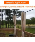 Outdoor deck with curtains, ideal application using Black M4 Wood Screws Kit 100 Pcs Self Tapping Phillips Flat Head Drywall Screws Plus M6 Anchors