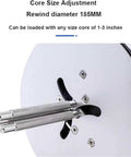 Close-up of core size adjustment mechanism for Bi-Directional Label Rewinder Machine Adjustable Width Up To 120Mm Automatic Speed Sync.