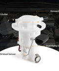 Electric Fuel Pump Assembly For Honda CBR250R CBR250RA CB300F CB300R CB300RA 2011 2016 Low Noise Quiet Operation Replaces 16700 KYJ 901 16700KYJ901 Plug And Play Fuel Delivery Upgrade, showing fuel outlet, connector, and oil level sensor