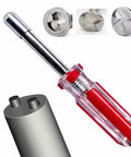 No Sweat One Way Screw Remover Extraction Tool For Tamper Proof Fasteners Size 8 To 10 with hardened steel tip and solid grip.