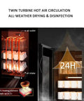 Massive Cup Warmer Cabinet With Smart Touch Panel, PTC Heating Keeps Your Brews Nice And Toasty For Pantries, Break Rooms, And Office Lounges showing PTC heating element with hot air circulation.