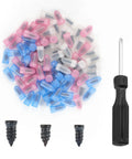 Pack Of 90 Tire Repair Kit With Plugs And Screwdriver, Do It Yourself Flat Tire Fix, Three Size Screw In Tire Plugs For Most Cars
