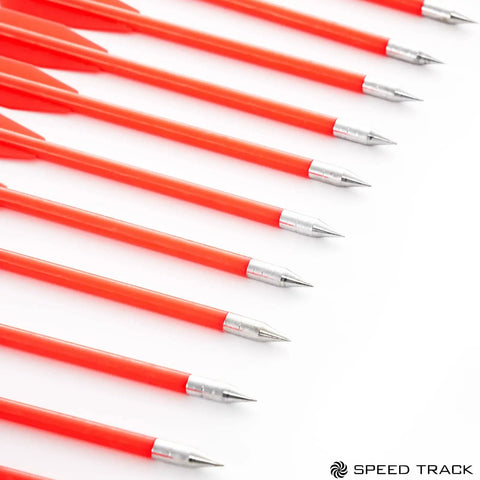 60 Piece Red And Yellow 6.25 Inch Archery Crossbow Bolts Set For 50 To 80 Lb Pistol Crossbows with Metal Tips