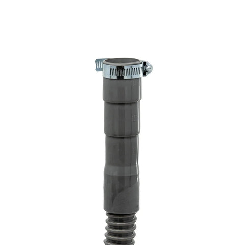 Top view of 6 Foot Washing Machine Drain Hose With Flexible Corrugated Design Replacement Or Installation Kit Includes Stainless Steel Clamp