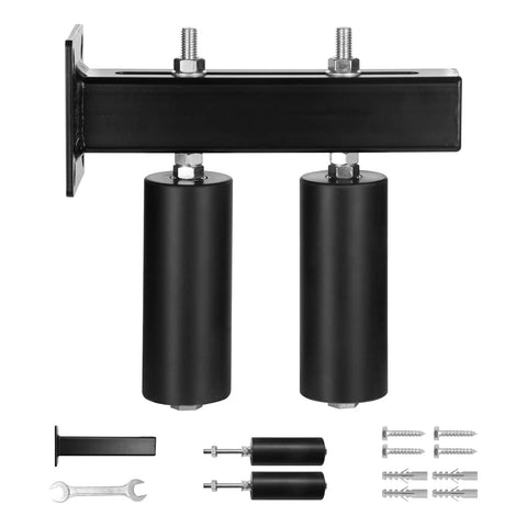 Beefed-Up Heavy Duty Sliding Gate Kit 6-Inch Rollers With T Bracket Universal Adjustable Gate Rollers Black Gate Guide Roller