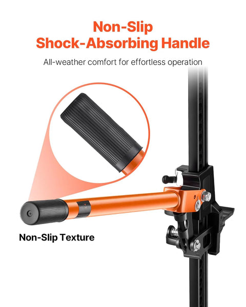 VEVOR farm jack with base, 3.18-ton capacity, orange handle and black post