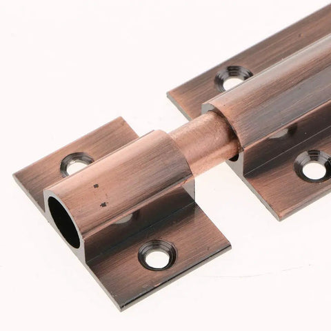 WUUWCHODC Sliding Barrel Bolt Door Lock Gate Latch Heavy Duty Security close-up of durable alloy material and mounting plate.
