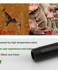 Six Pack Half Inch Black Metal Pipe 30 Inches Long Pre Cut For DIY Industrial Shelving Vintage Style Fits Standard NPT Half Inch Fittings, focus on rust-free black finish
