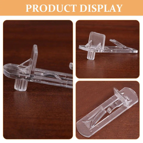 Heavy Duty Shelf Support Clips and Pegs for Cabinets Durable Plastic Shelf Pins for 15mm 16mm Boards close-up on wood surface