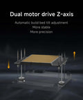 Rocket Fast 3D Printer With Auto Leveling And Camera, Dual Z Axis CoreXY showing dual motor drive Z-axis with tilt adjustment.