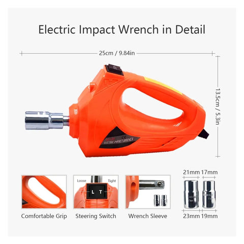Detailed view of Badass 5 Ton Electric Floor Jack And 3 In 1 Hydraulic Car Lift Kit With Rapid Air Inflator And Turbo Impact Wrench.