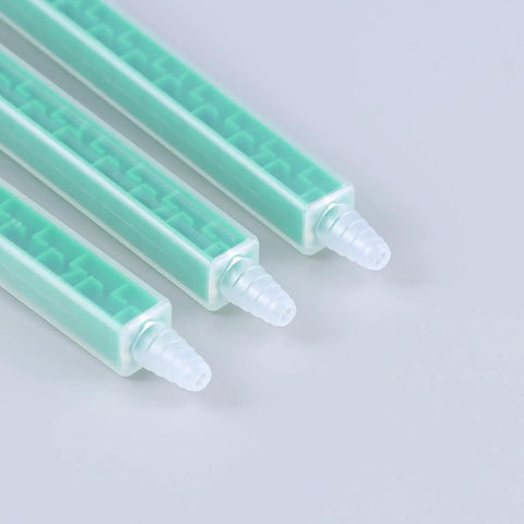 10 Piece Epoxy Resin Mixing Nozzles Set With Static Mixers For AB Glue Gun And DIY Bonding Projects 24 Elements Pro Grade Square Mixing Tips FMQ08 24 Durable Plastic 1 To 1 And 2 To 1 Ratios 6.3 Inch Length, close-up