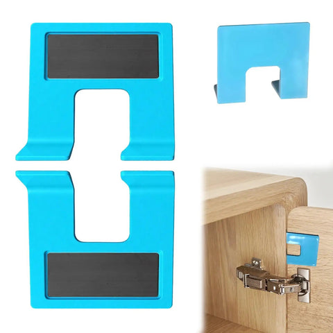 Self Clamping Hinge Jig for No Drill Door Installation With Magnetic Lock and Precision Mortise Template for Strike and Latch Plate