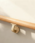 Built Tough Lifetime Rust Free Aluminum Handrail For Indoor Stairs And Backyard Decks No Sweat 5Ft Wall Mount Setup with smooth wood finish