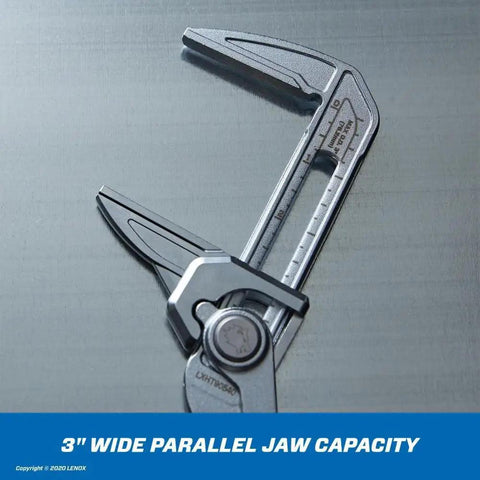 Pliers Wrench With Parallel Jaw 3 Inch Smooth Jaws For Plated Fittings And Flushometers, open, matte chrome finish