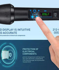 650W Heat Gun Kit With Digital LED Display showing temperature adjustment for DIY crafts and electronics protection