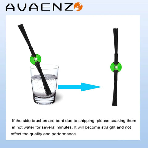 Side Sweeping Dual Brush Replacement Parts For IQ AI EZ Robot Vacuum Cleaners Compatible With R101AE RV1001AE AV2501AE