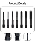 7 Piece Air Rivet Nut Pull Setter Kit for Pro Grade Shop Floor Use with quick change nose pieces and alloy steel construction