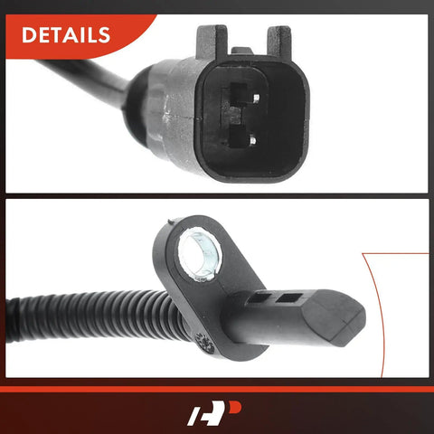 Close-up of Rear Abs Wheel Speed Sensor For Chevy Traverse Buick Enclave Gmc Acadia Saturn Outlook V6 3.6L connector and housing.