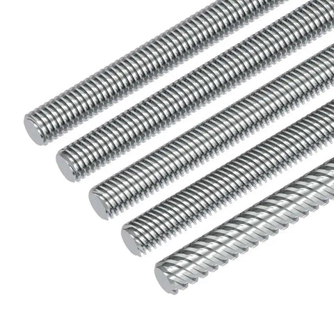 T6 Lead Screw With 6mm Trapezoidal Thread And Premium Brass Nut For Mini Cnc And 3D Printer Builds, showing multiple metal rods.
