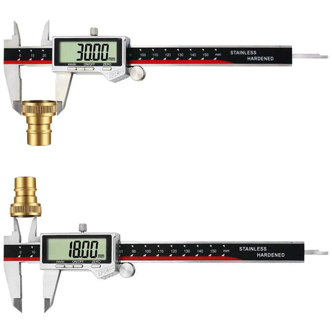 Stainless Steel Digital Caliper IP54 Waterproof With Large LCD 6 Inch To 150 mm Range Inch And Millimeter Conversion
