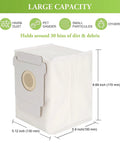 9 Pack Beefed Up Vacuum Bags for Roomba I Series S Series And J Series Replacement dimensions and capacity information