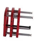 Heavy Duty Clamping Router Table Lifting Base With Four Jaw Clamp System For Woodworking Aluminum Alloy Table Base For DIY Engraving And Small Trimming Machines, red aluminum alloy clamp