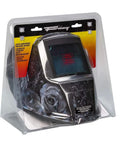 Smoking Rose ADF Welding Helmet Built Tough With Lightweight Fireproof Shell Quick Fit Headband in packaging
