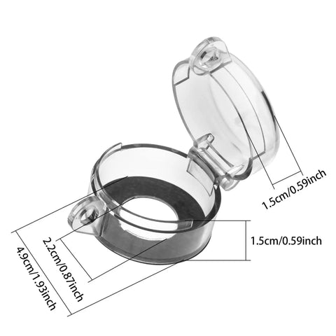 30mm Plastic Round Push Button Switch Cover Guard Clear Emergency Stop Lockout Shield Keeps Buttons From Accidental Activation