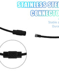 20 Pcs Black Stainless Steel Wire Keychains 1.5mm Thick Elastic Wire Rope Loops 5.9 Inches Long Heavy Duty Durable