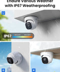 4K PoE Security Camera System With Eight 8MP Cameras, Smart Person And Vehicle Detection, IP67 weatherproof cameras outdoors