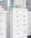 White cabinet with 25 Pack Silver Cabinet Knobs Set Easy Upgrades Round Drawer Knobs Budget Friendly Heavy Duty Zinc Alloy