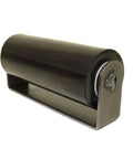 Heavy-Duty Gate Guide Rollers For Weld-On Installation Rubber Gate Roller Set 6.5 Inch Long With 3 Inch Overall Height And 2.5 Inch Roller Width Sold In Pairs Built For Wide Gates And Smooth Guided Movement on white background