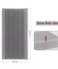 Pro Level Soundproof Studio Wedges Heavy Duty Acoustic Foam Panels 4 Inch Thick Noise Reducing Wall Tiles For Gaming Setup Home Theater Sick Sound Treatment Black Set Of 30 side view showing 100cm x 50cm size