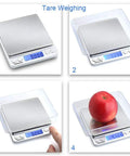 Ultra Precise Digital Kitchen Scale With 0.001oz And 0.01g Precision, Weighs Up To 500 G, stainless steel top and apple