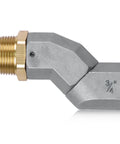 Three Quarter Inch NPT Fuel Hose Swivel With 360 Degree Rotation, rotating brass connector, side view