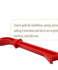 Red heavy duty push stick for safer woodworking, part of Two Pack Table Saw Push Sticks For Safe Woodworking, Heavy Duty Push Blocks To Guide Stock Through Table Saws, Router Tables, Shapers And Jointers, Improves Control And Reduces Kickback