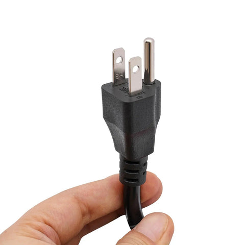 Close-up of a 110V US plug for Powerful 1000W Weld Cleaning Machine with 110V US Plug for Quick Weld Bead Removal and Spot Cleaning