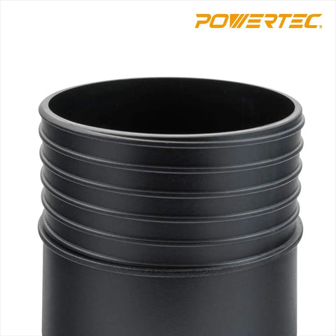 5 Inch Quick Connect Adapter With Left Hand Threaded End For Dust Collection, plastic connector, close-up view