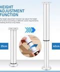 Adjustable Steel Furniture Legs Replacement Feet For Cabinets And Tables Heavy Duty Telescopic Risers height adjustment
