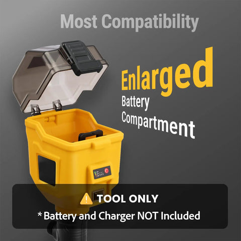 Enlarged battery compartment of Brushless Stick Water Transfer Pump Compatible With 20V Battery Cordless Submersible Utility Pump