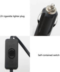 Heavy Duty Dc 12v Electric Submersible Water Transfer Pump For Diesel Gasoline Oil Fluids 38 Mm Stainless Steel Body With Cigarette Lighter Plug And Three Meter Cable No Sweat Installation showing 12V cigarette lighter plug and self-contained switch.
