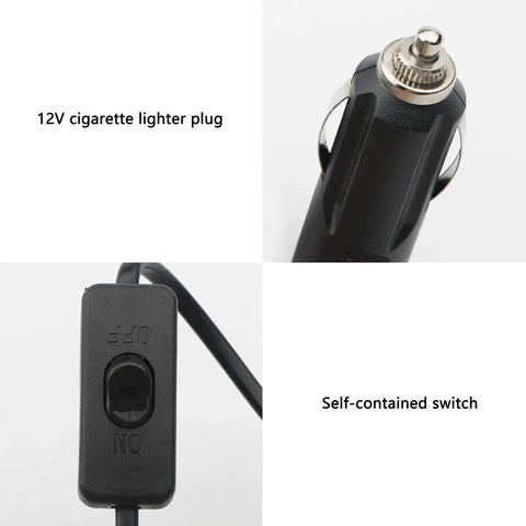 Heavy Duty Dc 12v Electric Submersible Water Transfer Pump For Diesel Gasoline Oil Fluids 38 Mm Stainless Steel Body With Cigarette Lighter Plug And Three Meter Cable No Sweat Installation showing 12V cigarette lighter plug and self-contained switch.