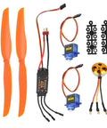 RC kit with 1000KV brushless motor, 40A ESC, 9G SG90 micro servos, 1060 propellers for planes, drones, DIY aircraft repairs, ABS bundle