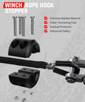 Winch hook stopper components for Heavy Duty Synthetic Winch Rope One Quarter Inch By 50 Foot With 10000 Lbs Break Strength
