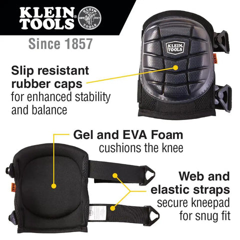 Lightweight Gel Knee Pads With Slip Resistant Caps And Adjustable Straps For Construction Work On The Job Ergonomic Comfort